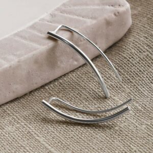 Silver simple curved line climber