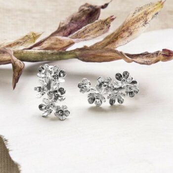 MB188 STERLINGSILVERFORGETMENOTDROPEARRINGS 001