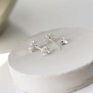 Sterling Silver Enlightened Lotus Studs on jewellery dish