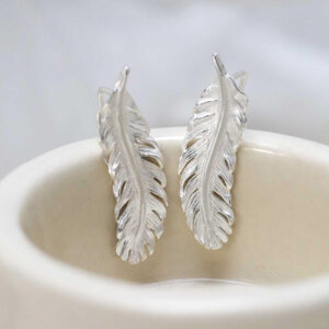 Sterling Silver Feather Ear Climbers jewellery dish