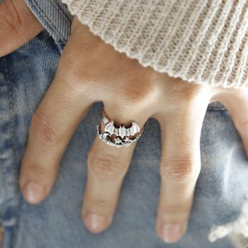 MB199R STERLINGSILVERBATANDMOONRING 002