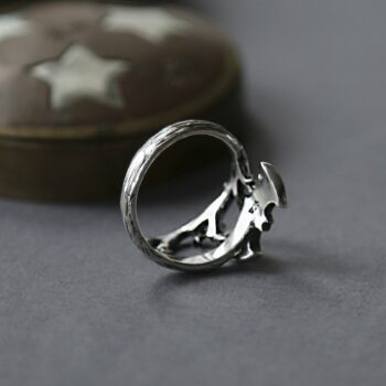 MB199R STERLINGSILVERBATANDMOONRING 003