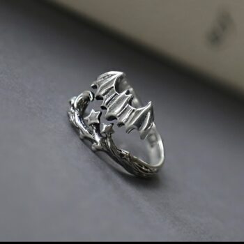 MB199R STERLINGSILVERBATANDMOONRING 004