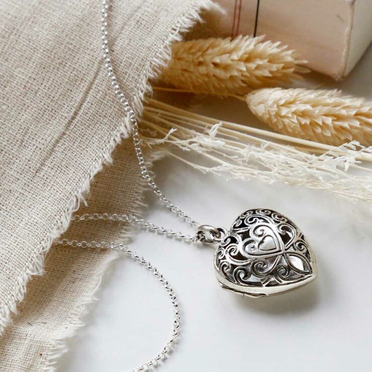 Sterling Silver Vintage Heart Locket 