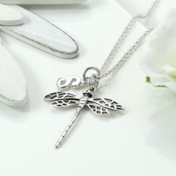 MC160P SILVERDRAGONFLYNECKLACE 002