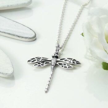 MC160P SILVERDRAGONFLYNECKLACE 003