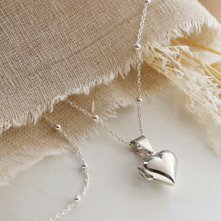 Sterling Silver Tiny Heart Locket 