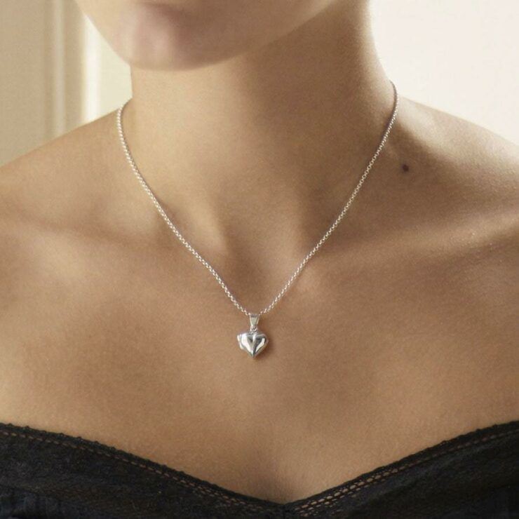 Sterling Silver Tiny Heart Locket 