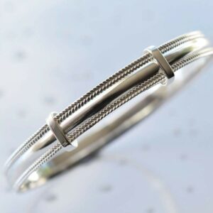 Silver adjustable baby bracelet