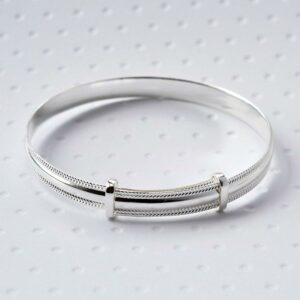 Silver adjustable baby bracelet