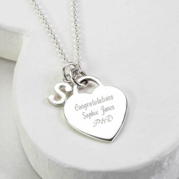 MC259P STERLINGSILVERLARGEENGRAVABLEHEARTNECKLACE 003