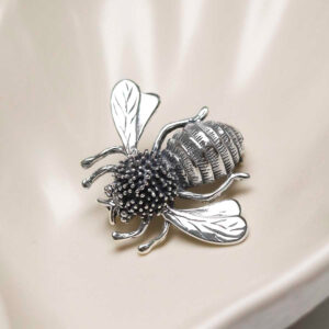 Sterling Silver Bee Brooch in jewellery dish