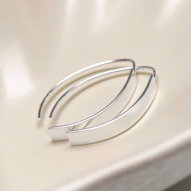 MD252_Sterling Silver Urban Shield Drop Earrings_1 copy Sterling Silver Urban Shield Drop Earrings in jewellery dish