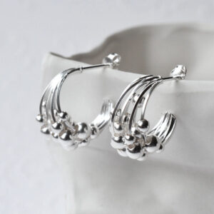 Sterling Silver bubble hoop on cup