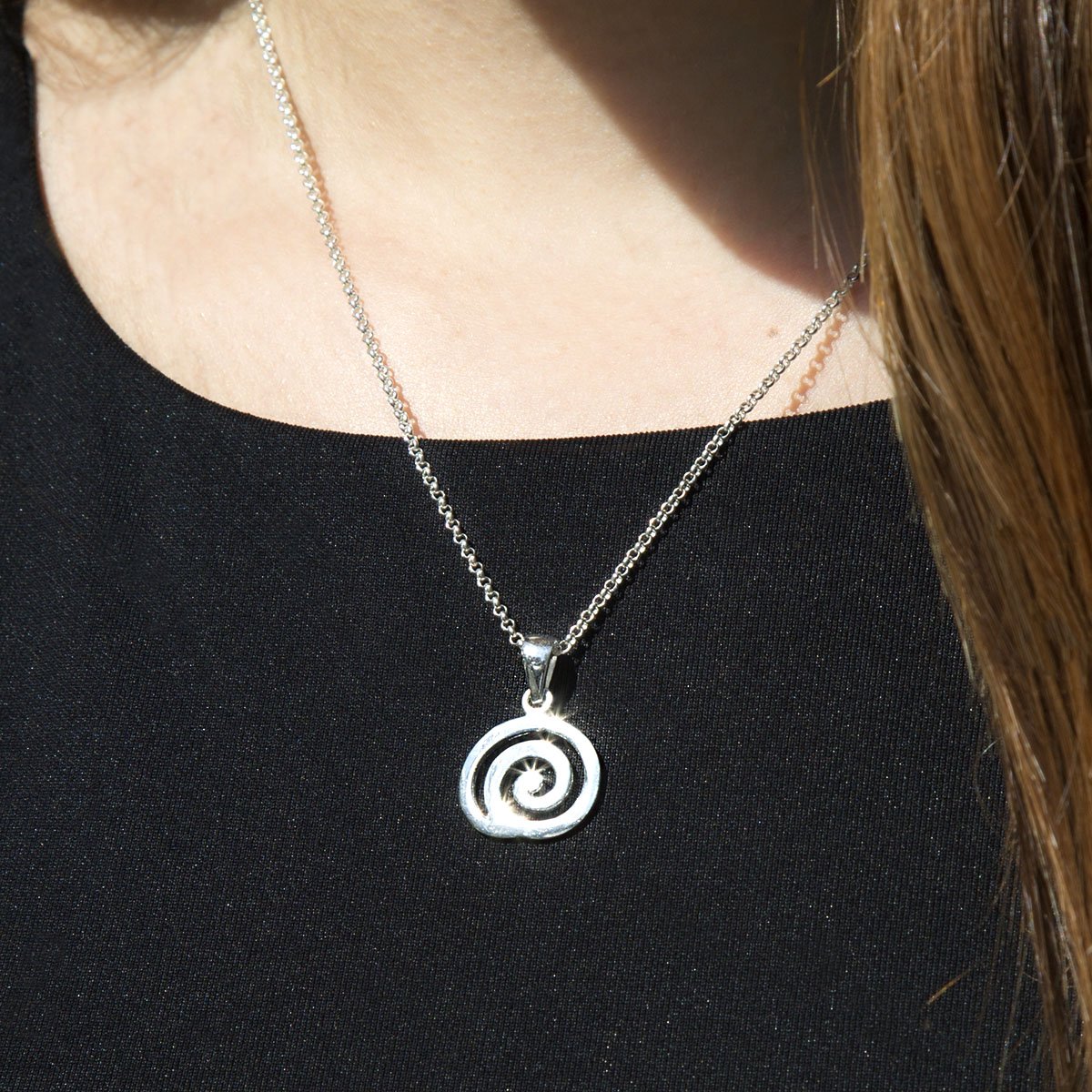 Sterling Silver Spiral Necklace Martha Jackson