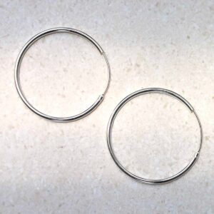 Sterling Silver 40mm Hoop Earrings
