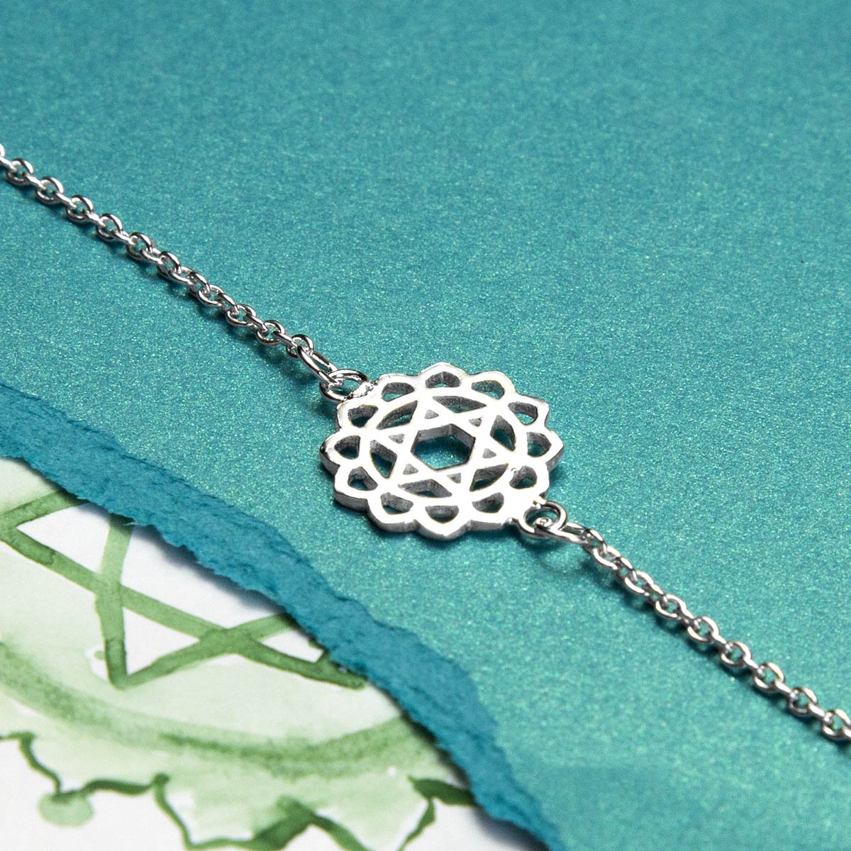 Sterling Silver Heart Chakra Bracelet Martha Jackson