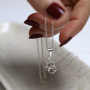 Sterling Silver Bubbles Necklace on jewellery dish