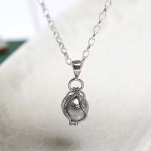 Muonionsalusta Meteorite Spinning Orb Necklace hanging
