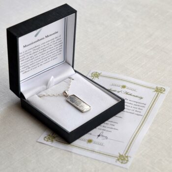 MJ0125 meteorite rectangular neckalce 1