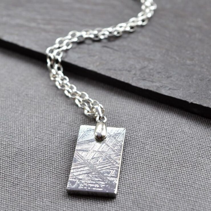 MJ0127 Meteorite dog tag necklace small 5