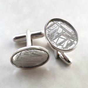 Oval Meteorite Cufflinks