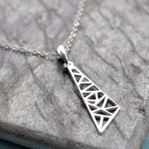 Silver Geometric Drop Triangle Jewellery by Martha Jackson