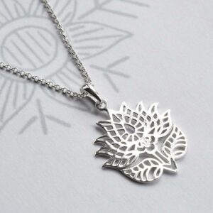 Silver Flowering Lotus Jewellery