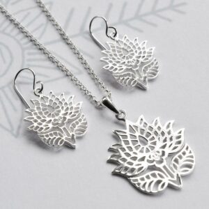 Silver Flowering Lotus Jewellery