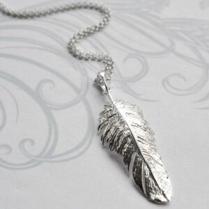 Silver Feather Drop Jewellery by Martha Jackson