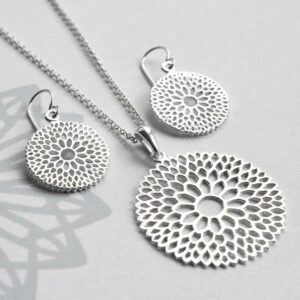 Silver Chrysanthemum Jewellery by Martha Jackson