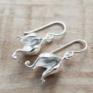 MJ0307E Silver Split Pod Earrings 05a7d39c 5ee6 46b9 95c0 edabd2944fa7