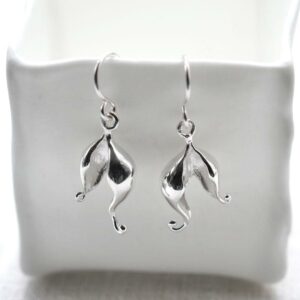 MJ0307E Silver Split Pod Earrings 2