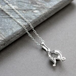 MJ0307N Silver Split Pod Necklace 2