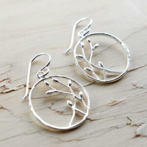 Silver Bud Loop Jewellery by Martha Jackson