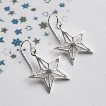 MJ0311E Silver Geometric Star Earrings be1121f1 7531 4736 9e5f a1010d085894