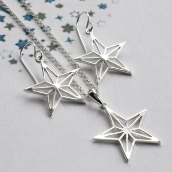 MJ0311S Silver Geometric Star Set df2b28ad d6a3 4836 b428 8ec4568e1919