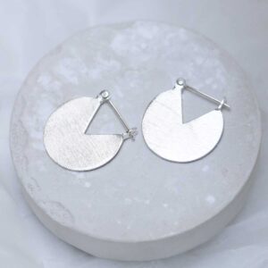 Sterling Silver Stolen Slice Earrings