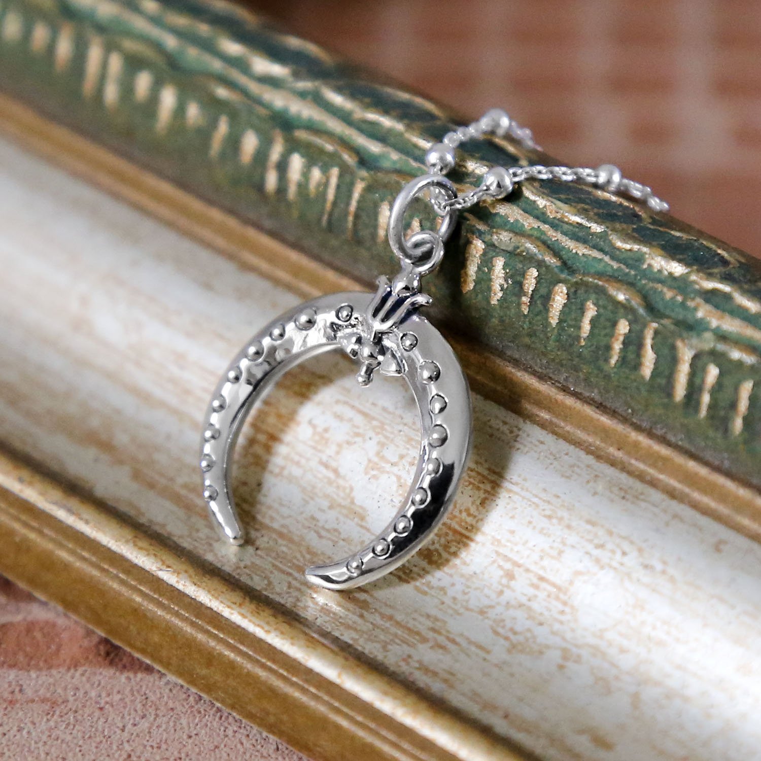 Sterling Silver Crescent Moon Necklace Martha Jackson