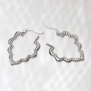 Sterling Silver Casablanca Hoops on ceramic