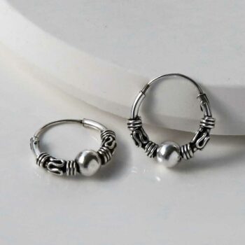 ML940 STERLING SILVER BALI INDO HOOPS 1110X1110 2