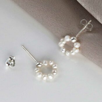 ML941 STERLING SILVER SWINGING BEADS STUDS 1110X1110 3