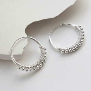 HOOP2003年12冊＋1冊 Sterling Silver Twelve Ball Detail Hoops | Martha Jackson