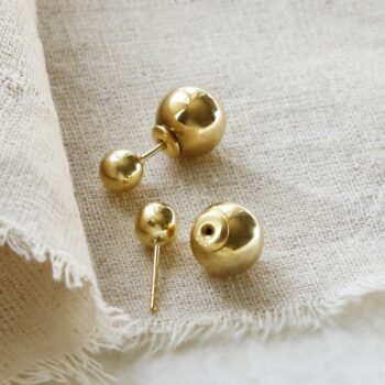 MN954G 4 Sterling Silver Gold Plated Venus Stud Earrings