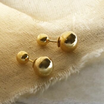 MN954G 5 Sterling Silver Gold Plated Venus Stud Earrings