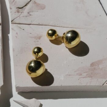 MN954G Sterling Silver Gold Plated Venus Stud Earrings