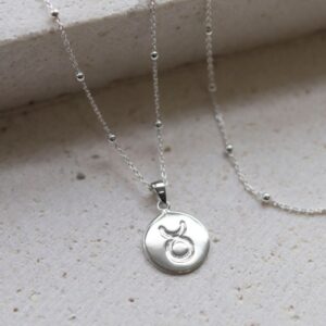 Taurus Necklace on stone background