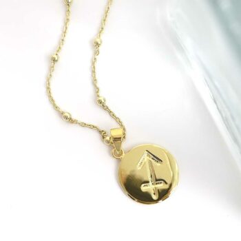 MS1201G Gold Plated Sterling Silver Sagittarius Star Sign Necklace 2