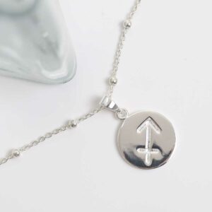 MS1201S Sterling Silver Sagittarius Star Sign Necklace 1