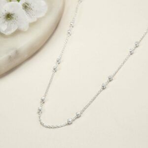 Sterling Silver Delicate Boxes Necklace